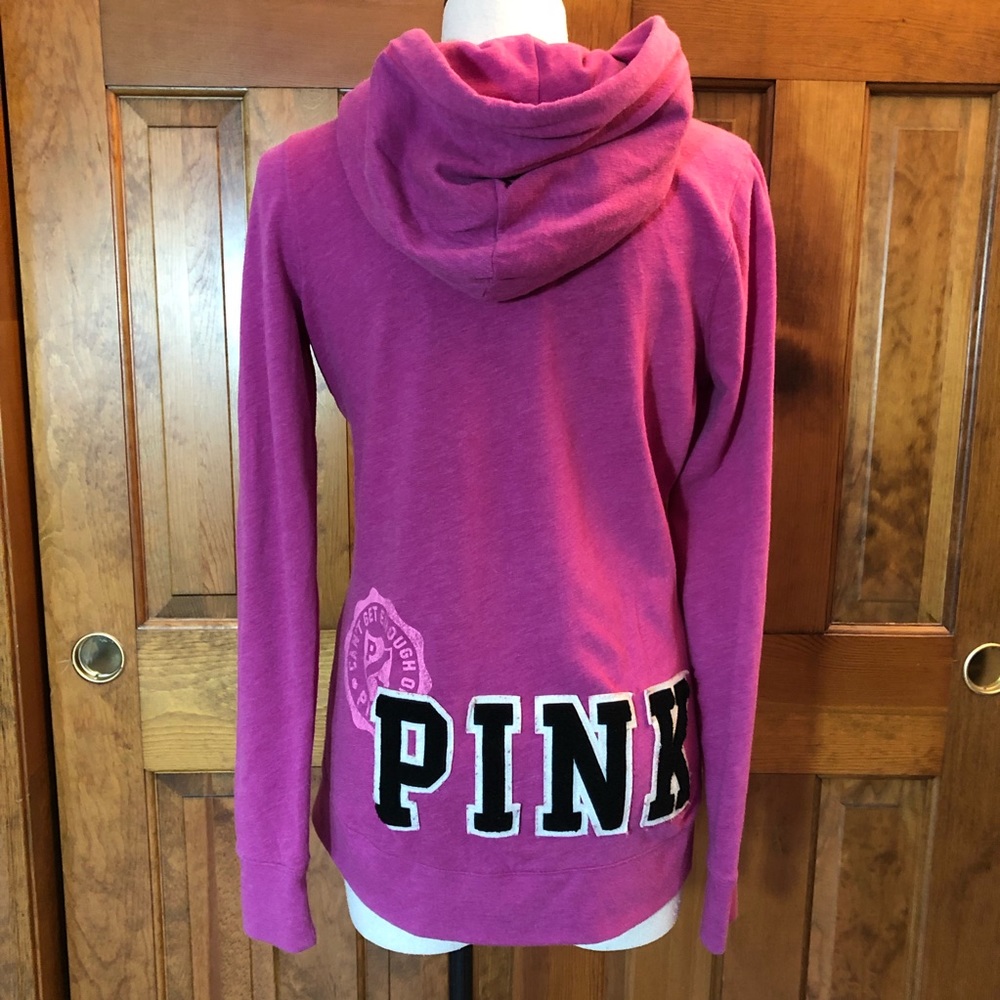 Victoria’s Secret PINK Appliqué Hoodie Small Tunic - Picture 2 of 5